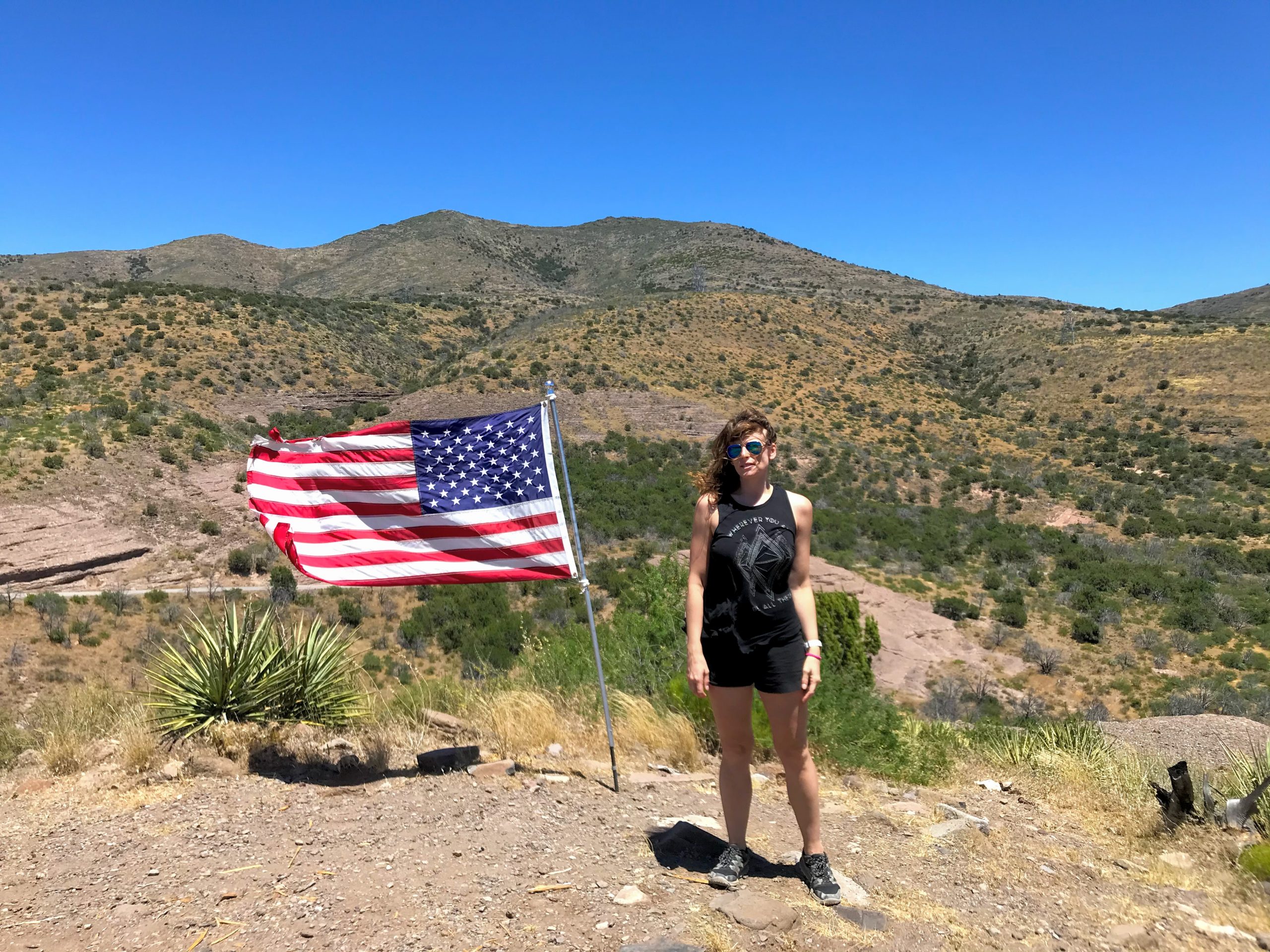 Bloody Basin Road Tonto National Forest American flag