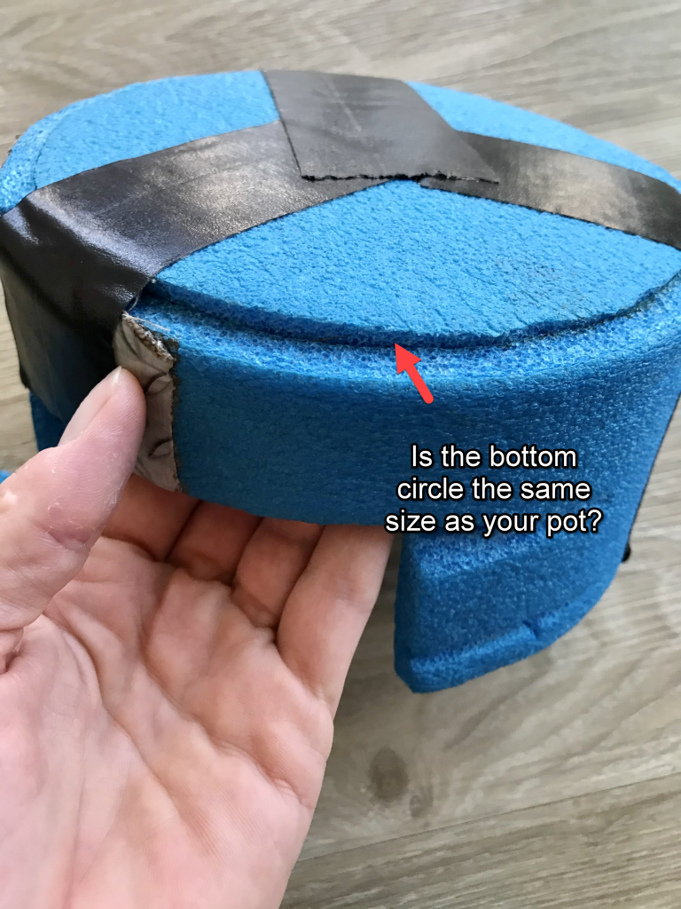 how to make a closed cell foam pot cozy bottom circle pot
