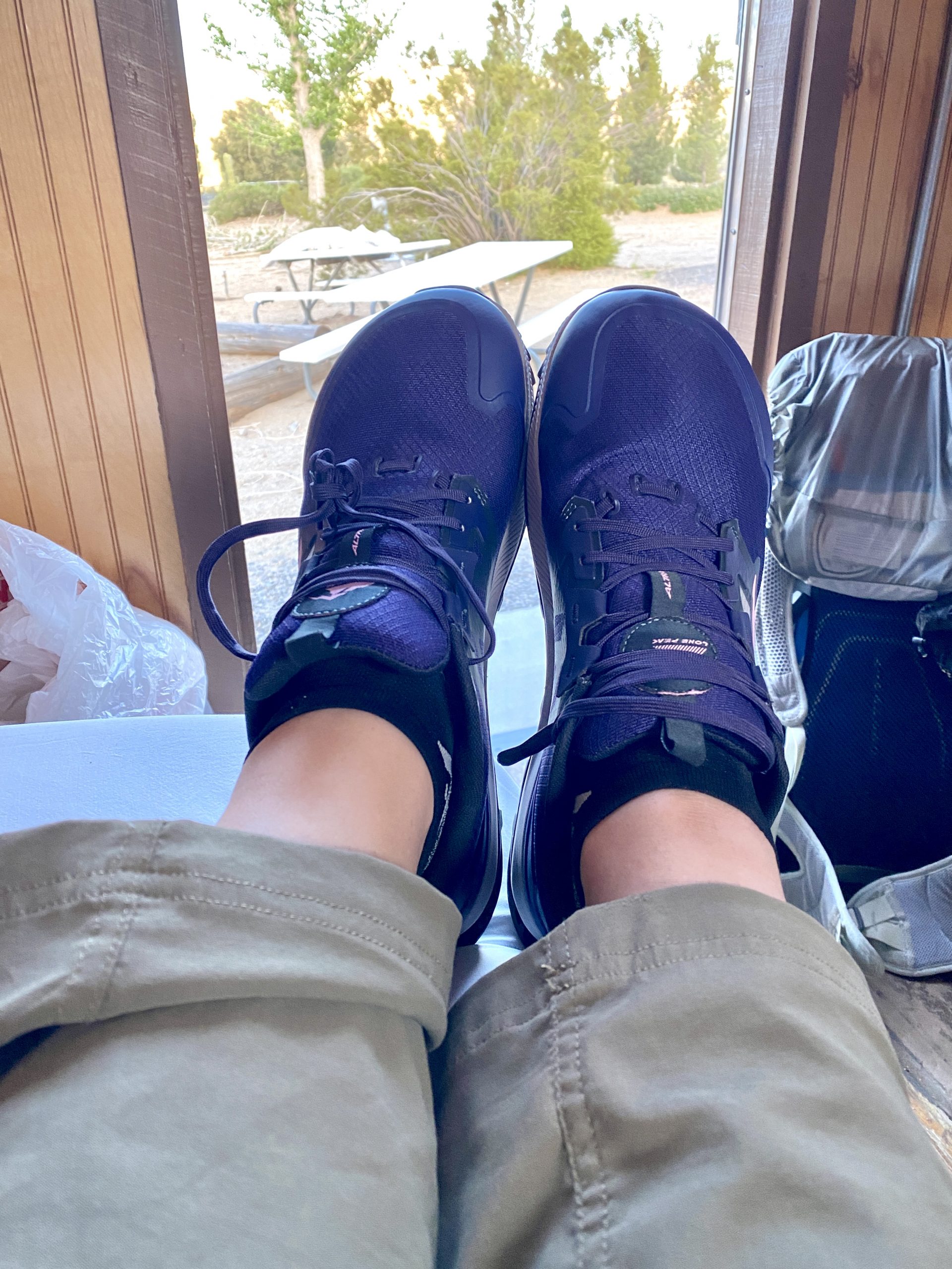 My new hiking shoes double rest day at stagecoach