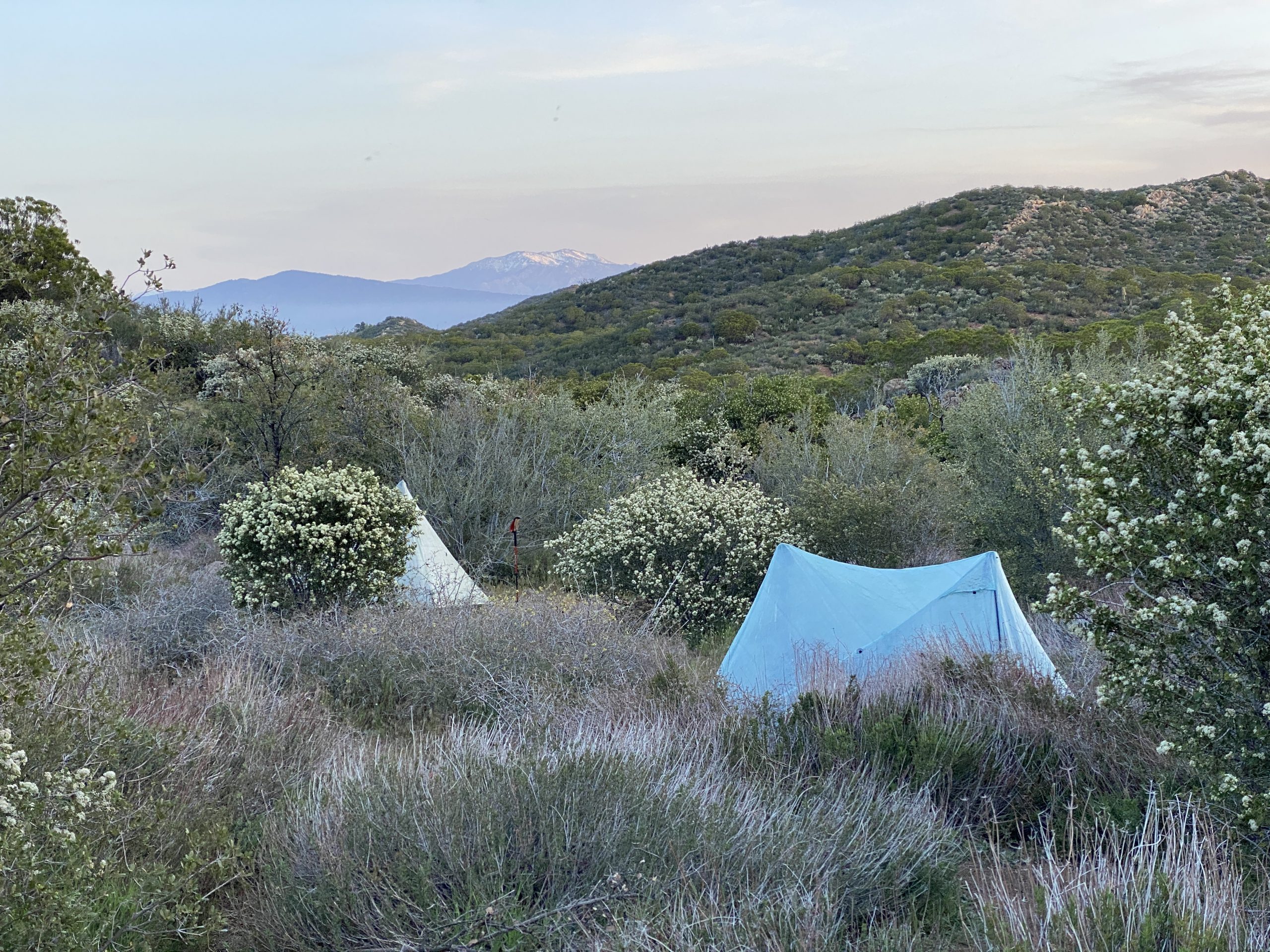 Vista and Sanja's tents