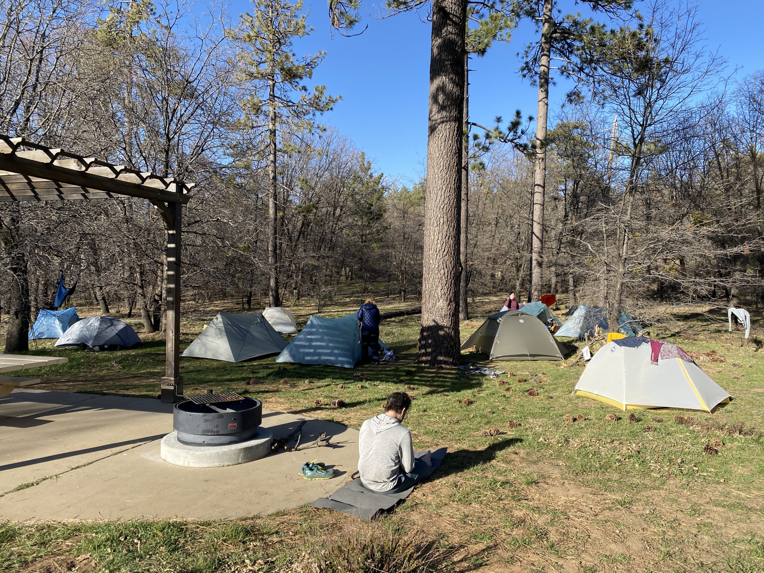 Burnt Rancheria campground PCT tent city