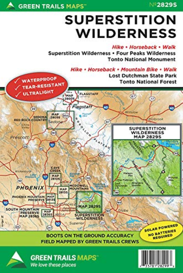 Green Trails Map Superstitions smaller