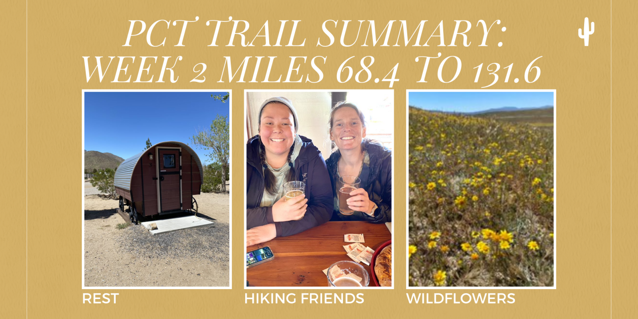 PCT Trail Summary: Week 2 Miles 68.4 to 131.6
